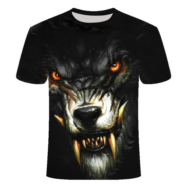 

mens men wolf printing pattern breathable 3d print shirts hentai oversized hippie men clothing