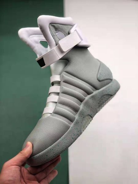 

air mag sneakers marty mcflys led outdoor shoes the future glow in the gray black mag marty mcfly trainers sports 7-12