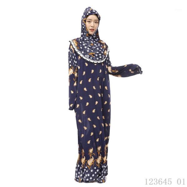 

plus size hijab + abaya muslim summer dress long sleeve ropa musulman mujer jilbab islamic dress floral turkish abayas for women1, Red