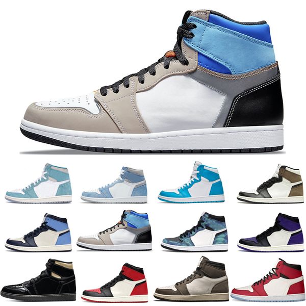 

brand new 1s man's basketball shoes turbo green hyper royal unc dark mocha obsidian tie dye court purple bred toe cactus jack chicago t