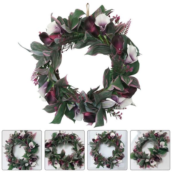 

1pc door hanging wreath calla lily wreath wedding garland wall ornament for party wedding wall home