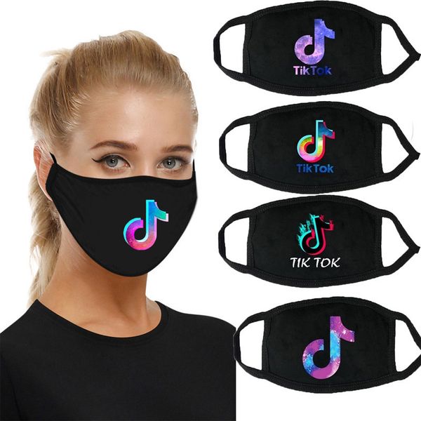 

factorycotton cloth face dust-proof designer mask men women tiktok black printed mouth masks 2021 fashion breathable was