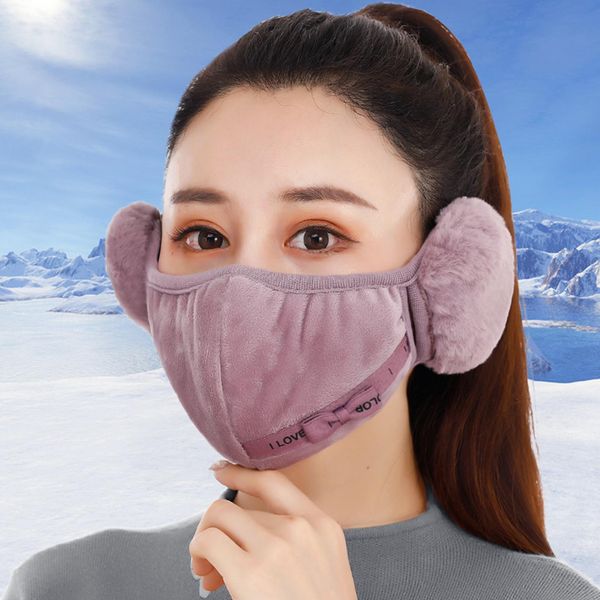 

в earmuffs мужчины женщины 2 мультфильм зима 1 теплая маска равна мода хлопчатобумажная осень рта-mufss ушной шапок