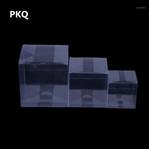 

10pcs small square plastic gift box wedding party transparent candy box caja de dulces clear pvc packaging for toys display1