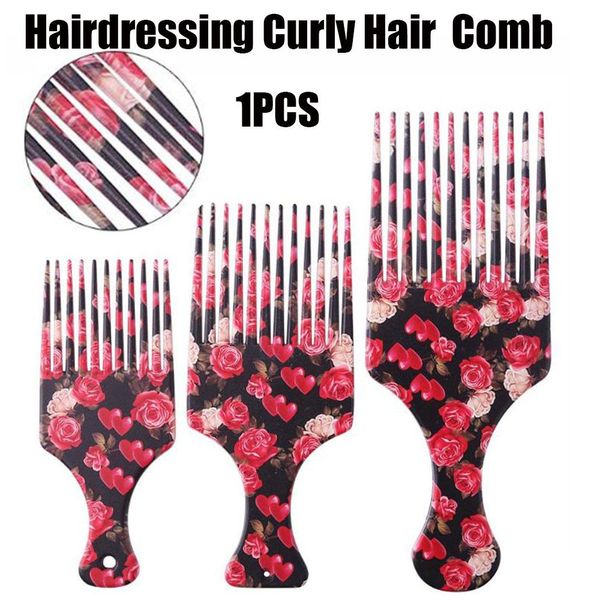 

1pcs comb hair fork comb insert hairdressing curly hair brush wide teeth massage comb men women hair brush styling tool