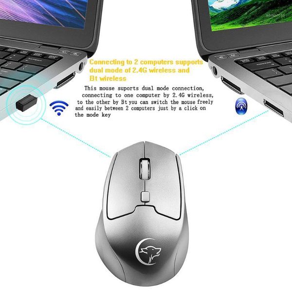 

mice g823 dual mode optical computer mouse wireless 2.4g 2400dpi portable recharge gaming for mac pc computer1