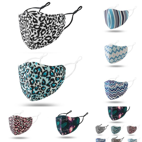 

washable designer mask printed camo stripe factory face masks with fashion cover are dustproof and smog-proof, blue silk pttdn