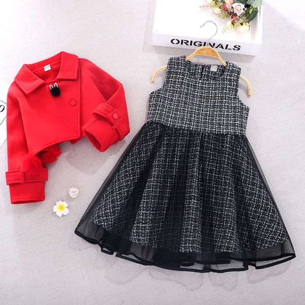 

cape suit 2020 girl's new little vt skirt wr3zerj0, Red;yellow