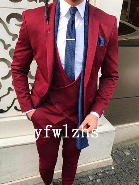 

classic one button handsome groomsmen notch lapel groom tuxedos men suits wedding/prom man blazer ( jacket+pants+vest+tie) w566, Black;gray