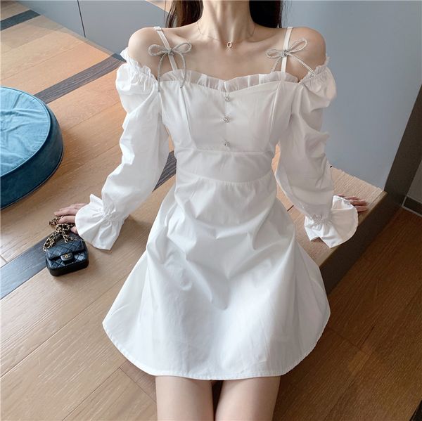 

2021 New Preto Vestido Festa Manga Longa Com Decote Em QN7Y, Black;gray