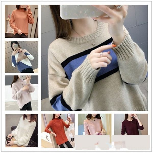

women's autumn winter korean sweater women 2020 sweatersweaternew thick miscellaneous women's autumn winter korean sweater women 2, White;black