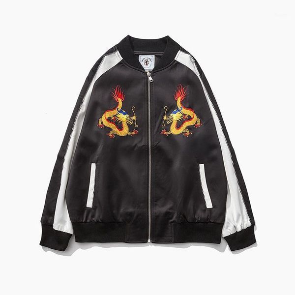 

wholesale- the dragon embroidery japanese slim type ancient yokosuka matching unlined upper jacket1, Black;brown