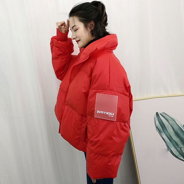 

women's winter white duck feather coat, thick and warm pascal, loose coat for women in 2019