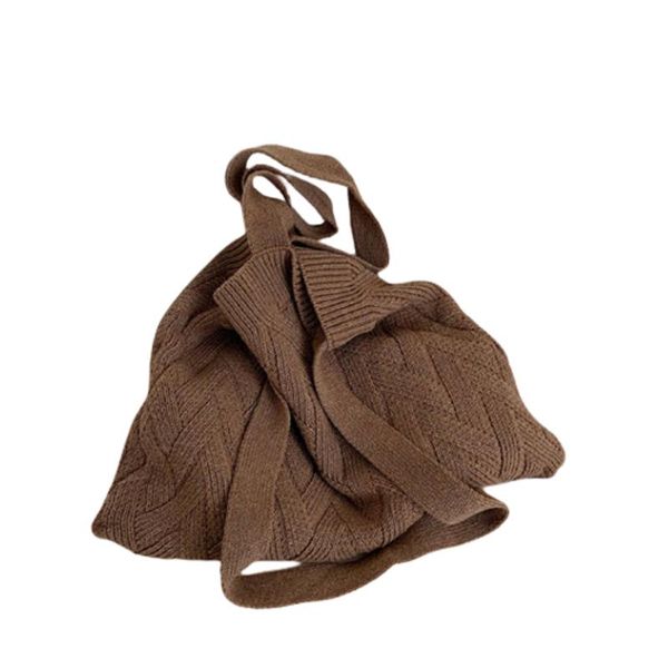 

new 2020 harajuku large capacity shoulder messenger bag for women winter wool knitting crossbody shopper bag ladies handbag tote