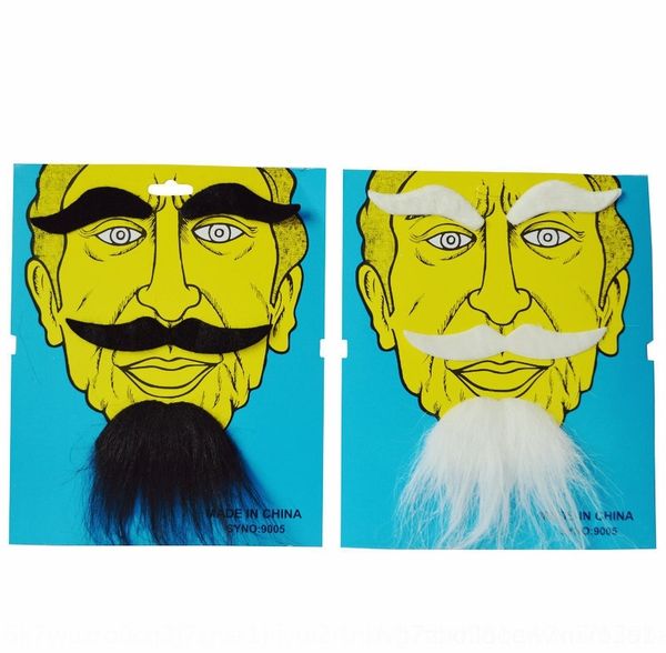 

xzltj costume masquerade stage prop costumeclothing character halloween props black white beard eyebrow three-piece party performance hallow