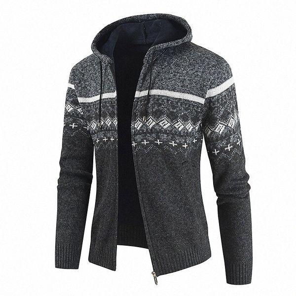 

men's cardigan knitted hooded color block zipper front long sleeve sweater cardigans hooded fall winter wine light gray dark gray a4mb#, White;black