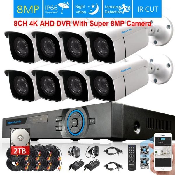 

ohoime h.265+ 8ch 4k ultra hd 8mp security camera kit 1/3 sony waterproof night vision camera cctv video surveillance system1