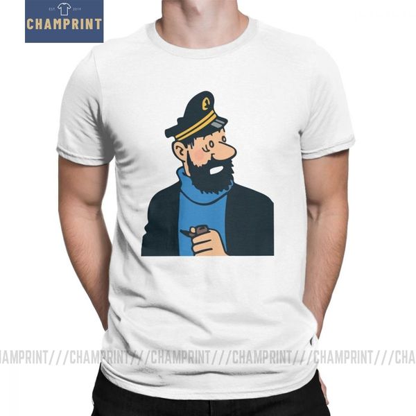 

awesome captain haddock the adventures of tintin for round collar pure short sleeve tee clothing sport hooded sweatshirt hoodie men t shirt