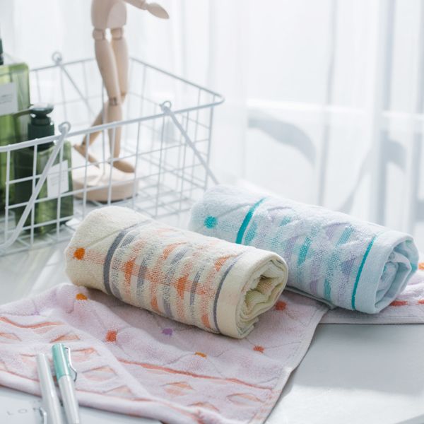 

pure cotton towel wash your face prismatic jacquard soft and thick household water absorption