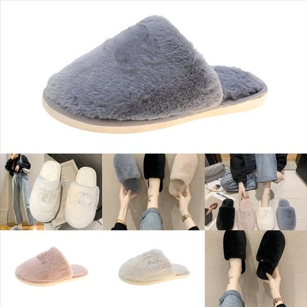 

mxwrh quality sandal furry slippers high suojialun real fur women flat heel slip on ladies casual plush fluffy slides flip shoes minion, Black