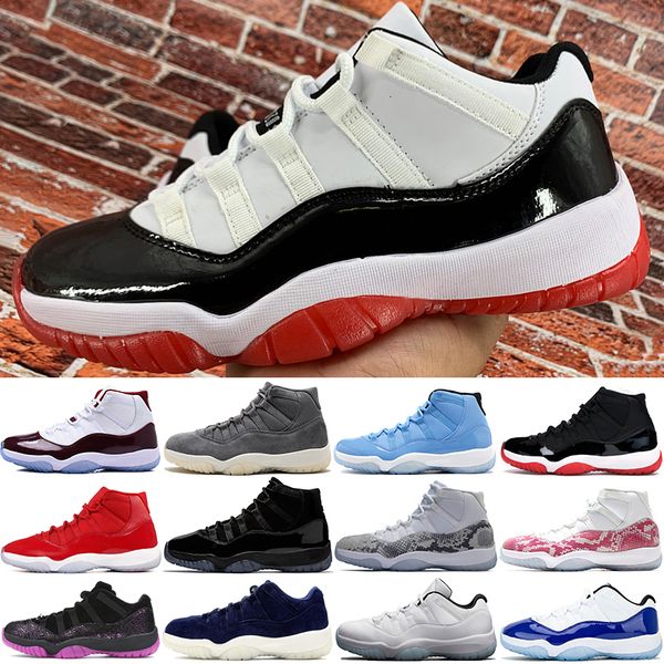 

new 11s jumpman boots shoes low white bred concord se metallic gold legend blue pantone ovo grey snake skin mens women sneakers, White;red