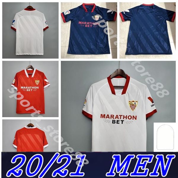 

2020 fc sevilla soccer seville 10 ever banega jersey 16 navas 11 el haddadi 22 vazquez 12 kounde rakitic ocampos football shirt kits, Black;yellow