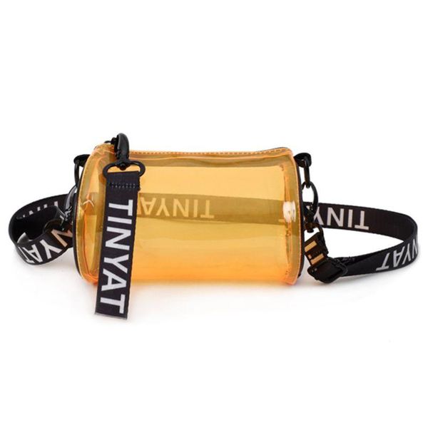 

women girls transparent pvc handbag adjustable shoulder bag purse tote satchel 4xff