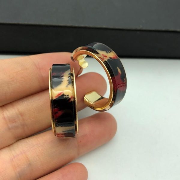 

hoop & huggie f.j4z open earrings woman vintage simple acrylic ear hoops ladies earring jewelry, Golden;silver