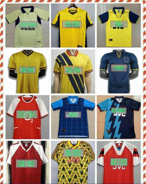 

henry 2000 2002 retro soccer jerseys highbury 1998 1999 bergkamp 94 95 96 97 tierney red camiseta futbol 07 08 adams shirt, Black;yellow