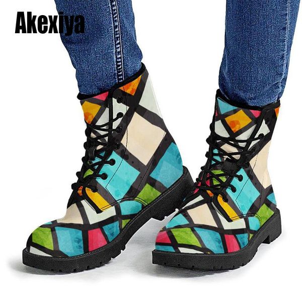 

2020 autumn shoes women low-heeled fashion mixed colors women's boots woman size 35-43 ankle botas green u798, Black
