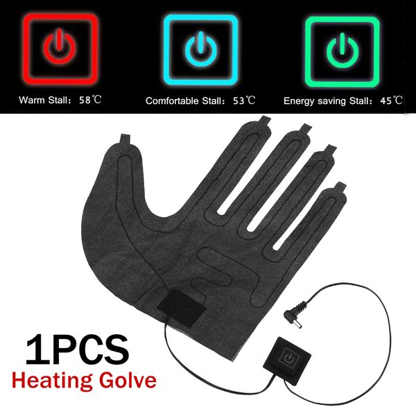 

7.4v electric portable heating motorcycle glove adjsutable winter outdoor thermal warm fingers gear accessories foldable, Blue;gray