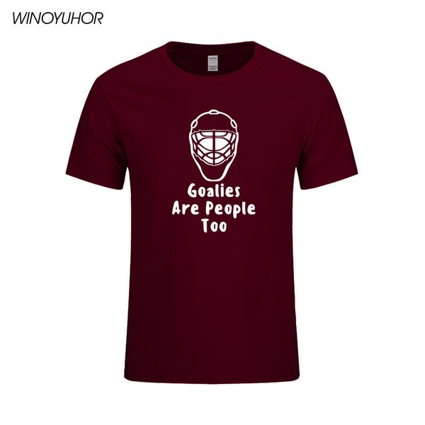 

goalies are people too summer ice hockey player gift tees new casual short sleeve camisetas masculina hooded sweatshirt hoodie men t shirt
