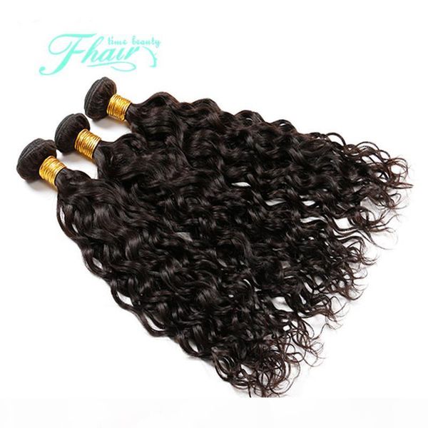 

beauty hair products 8a indian natural color water wave soft indian hair 3bundles eurasian no tangle no shed satai hair weave, Black