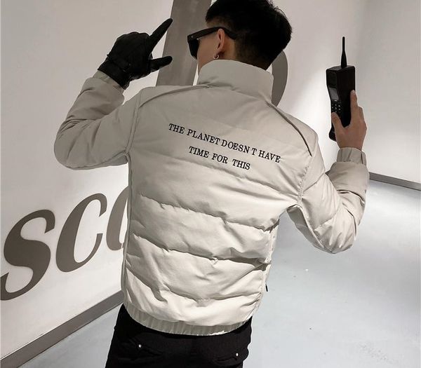 

2019 men winter feather jacket men's parka jackets white mens thick jacket ultralight down male, Black