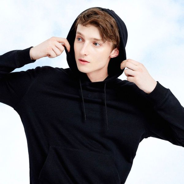 

hooded sweater red and black couple hooded long sleeve loose casual fashion sports pullover spring and autumn sweater