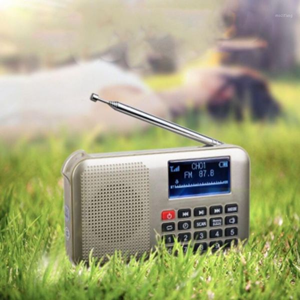 

mini solar power speaker mp3 o music player with led emergency light gold1