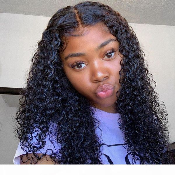 

brazilian human hair full lace wigs kinky curly lace front wigs with baby hair for black women, Black;brown