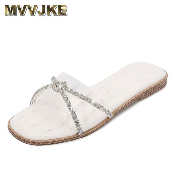 

mvvjke butterfly-knot slippers casual shoes for girls transparent heel slipers women stockings luxury slides lady 2020 summer1, Black
