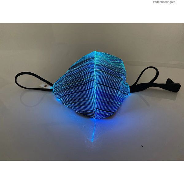 

light luminous masks up chargeable glow dj in the dark led mask dust-proof party decoration supplies a35