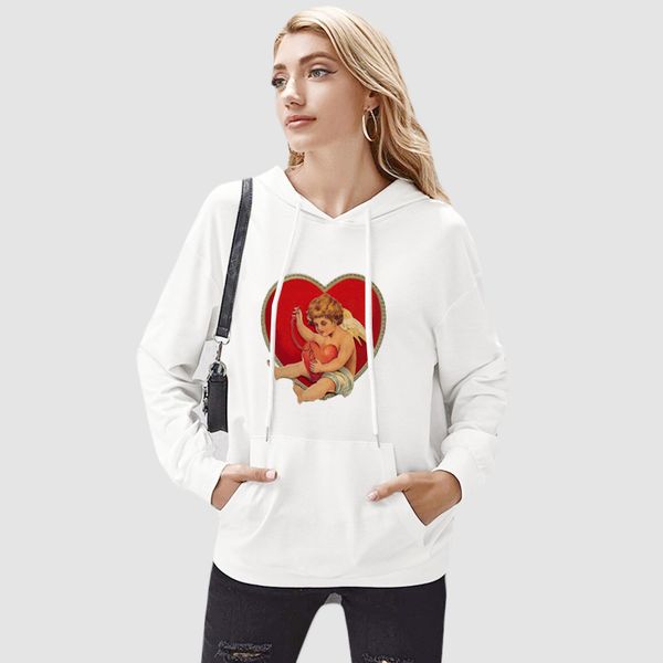 

womens diy sweatshirts 2020 autumn women casual print pullovers diy heart shape and character print hoodies sweatshirts