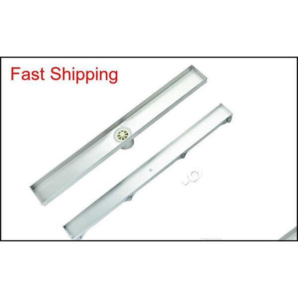

304 stainless steel 60cm tile insert rectangular linear anti-odor floor drain bathroom hardware invisi qylipf bde_luck