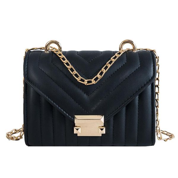 

solid color chain pu leather crossbody bags for women 2020 small shoulder messenger bag lady lock handbags and purses hand bag