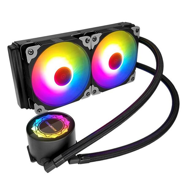 

coolmoon 240 компьютер cpu охладитель воды rgb жидкое радиатор охлаждения