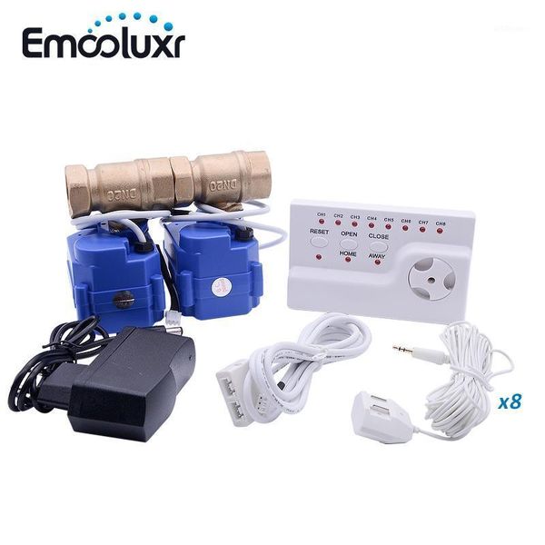 

selling water flood ser water leakage alarm system with 2pcs 3/4" electric ball valve(dn20) for and cold1
