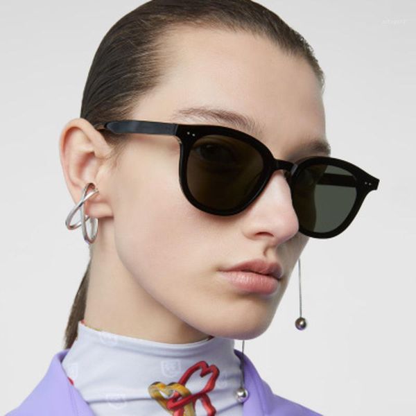 

sunglasses nauq trend retro round cat eye women 2021 brand designer black eyeglasses frame transparent sun glasses1, White;black
