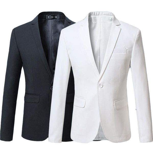 

red burgundy navy blue black white casual slim fit formal jacket male suit blazer men plus size 5xl 6xl, White;black