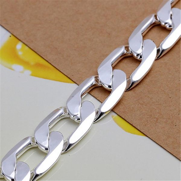 

silver color classic 12mm sideways men bracelets new listings fashion jewelry christmas gifts h jllfyv, Black