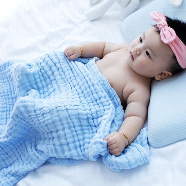 

blankets & swaddling baby towel 100% cotton gauze blanket 6layers water washing nursing 105*105cm wrap quilt multi-function1