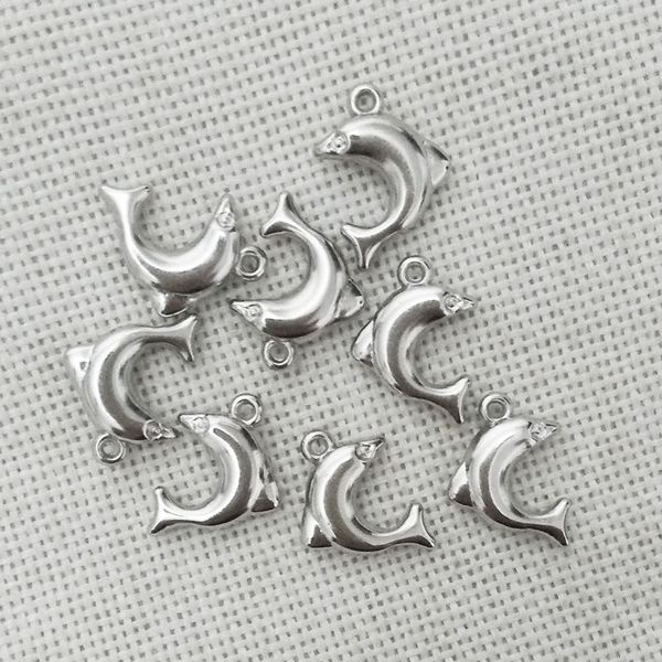 

50pcs dolphin charms tassel earrings making choker necklace bracelet findings accessories acrylic jewelry loose beads component