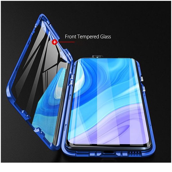 

for huawei y9s case 360 magnetic double-sided glass phone cases for huawei y9s y9s 2020 metal bumper protecti jlloyv